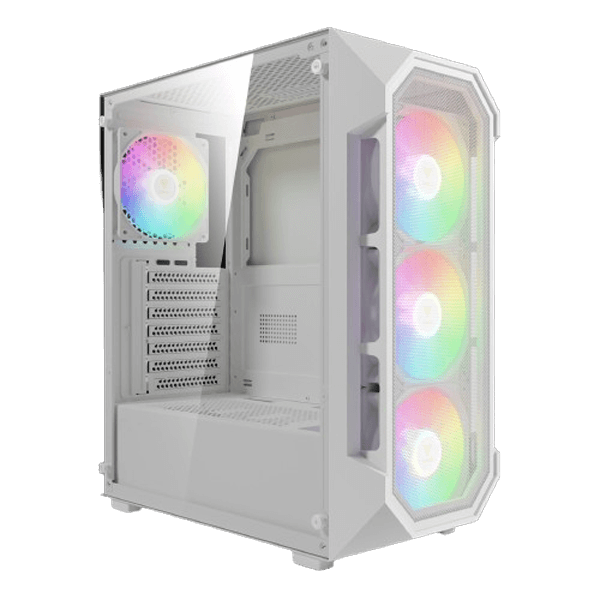 Gamdias Aura GC1 Elite WH V2 ARGB (ATX) Mid Tower Cabinet (White)