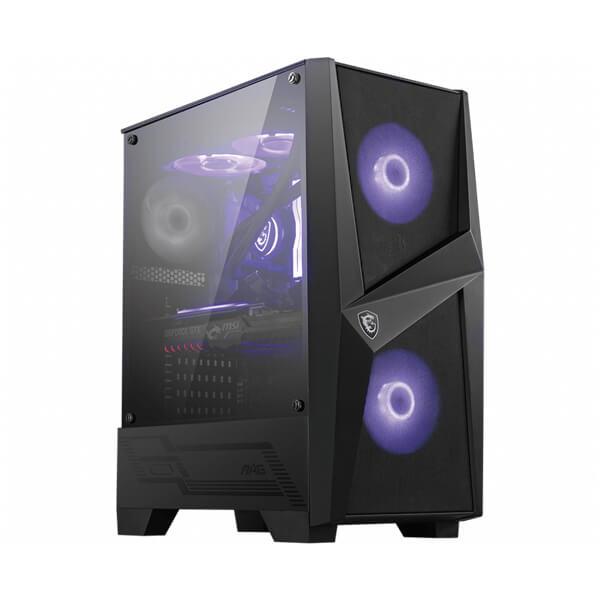 MSI MAG FORGE 100M RGB (ATX) Mid Tower Cabinet With Tempered Glass Side Panel And RGB Controller (Black)