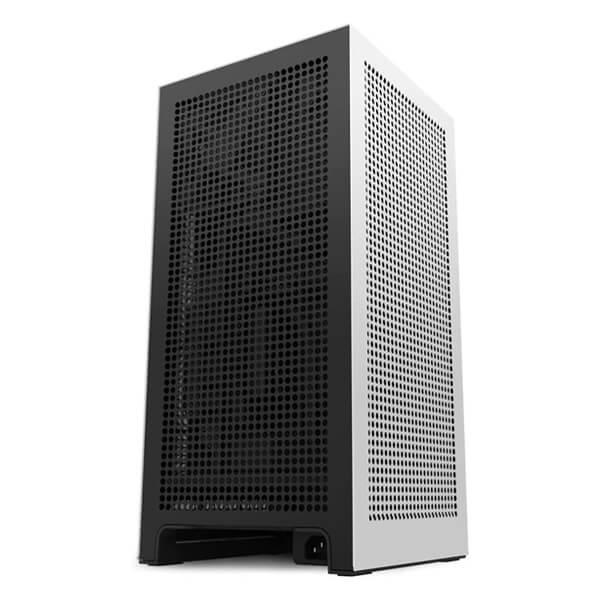 Nzxt H1 Version 2 With PSU, AIO, and Riser Card (M-ITX) Mini Tower Cabinet (Matte White)