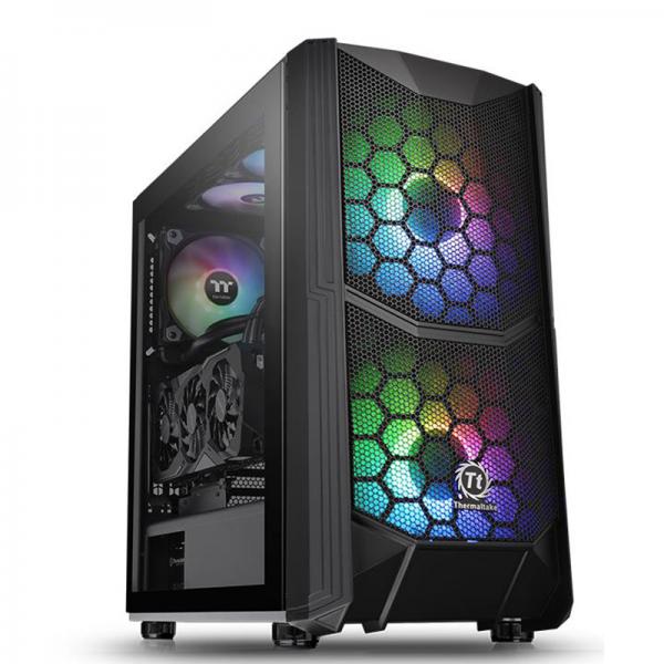 Thermaltake Commander C35 TG ARGB (ATX) Mid Tower Cabinet With Tempered Glass Side Panel And RGB Controller (Black)
