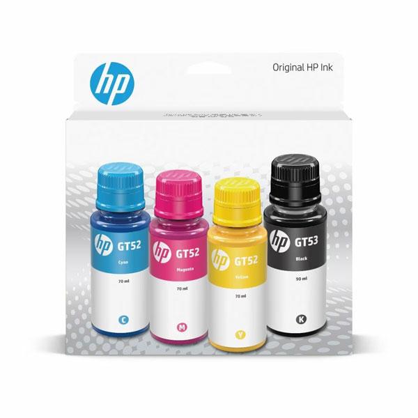 HP GT52 CMY/GT53 Blk Ink Bottle 4-Pk