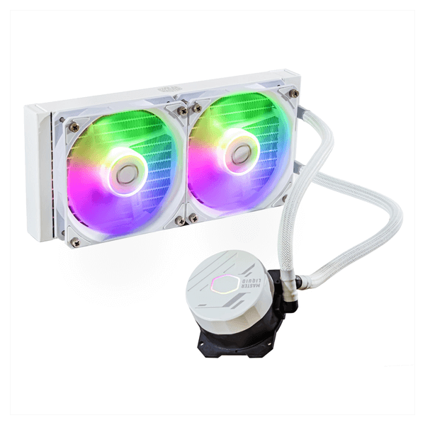 Cooler Master MasterLiquid 240L Core ARGB 240mm CPU Liquid Cooler (White)