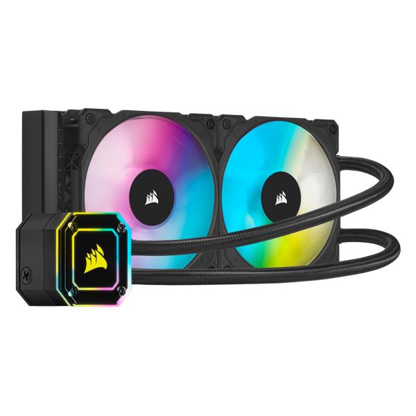 Corsair iCUE H100i Elite Capellix, 240mm Radiator, Dual 120mm ML Series PWM Fans, RGB Lighting and Fan Control with Software, Liquid CPU Cooler