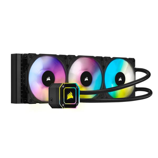 Corsair iCUE H150i Elite Capellix Black, 360mm Radiator, Triple 120mm ML Series PWM Fans, RGB Lighting and Fan Control with Software, Liquid CPU Cooler
