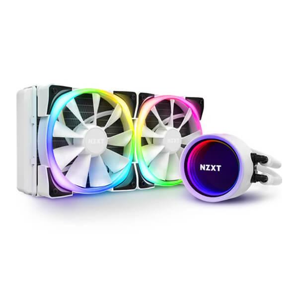 Nzxt Kraken X53 ARGB White All In One 240mm CPU Liquid Cooler And CAM Compatible With AER RGB Fan (RL-KRX53-RW)