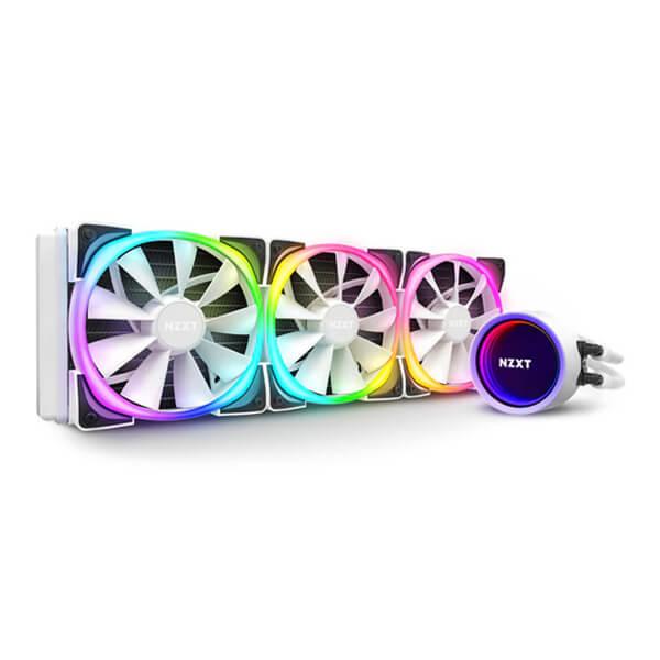 Nzxt Kraken X73 ARGB White All In One 360mm CPU Liquid Cooler And CAM Compatible With AER RGB Fan (RL-KRX73-RW)