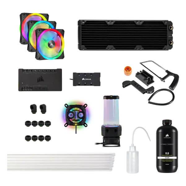 CORSAIR Hydro X Series iCUE XH305i RGB PRO Custom Cooling Kit - Black - Hardline CPU Cooling Loop - CPU Water Block - Compact  Pump and Reservoir Combo - Radiator - 3x RGB Fans - iCUE Software Control