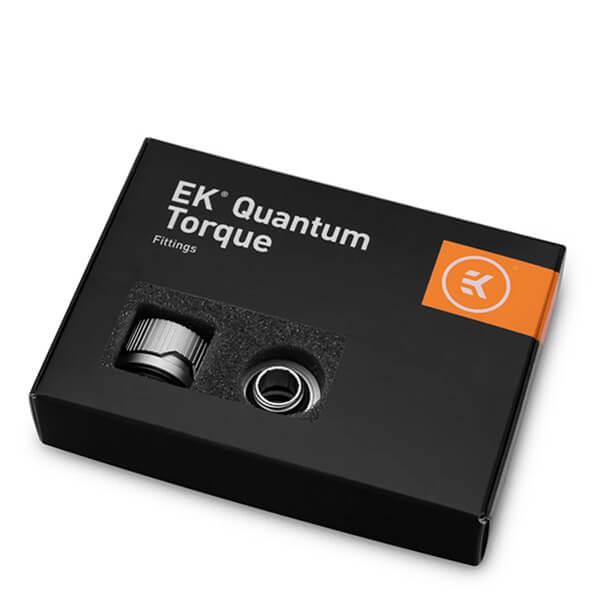 EK-Quantum Torque 6 Pack HDC 14 - Satin Titanium (10mm ID / 14mm OD - G1/4 - Hard Tube Compression Fittings)