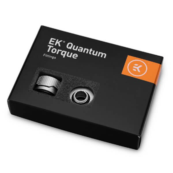 EK-Quantum Torque 6 Pack HDC 16 - Satin Titanium (12mm ID / 16mm OD - G1/4 - Hard Tube Compression Fittings)
