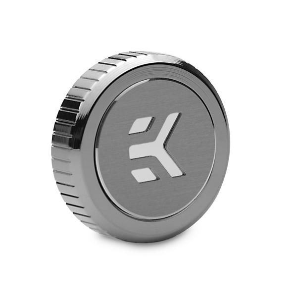 EK-Quantum Torque - Stop Plug With Badge - Black Nickel