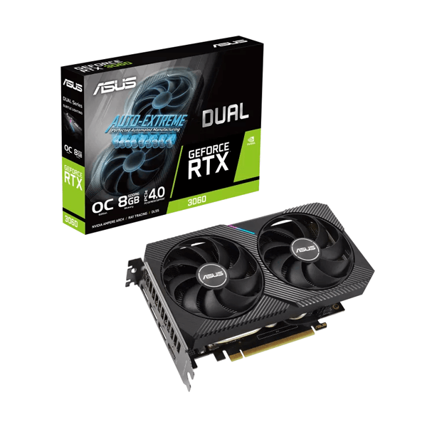 Asus Dual GeForce RTX 3060 OC Edition 8GB GDDR6 128-bit Gaming Graphics Card