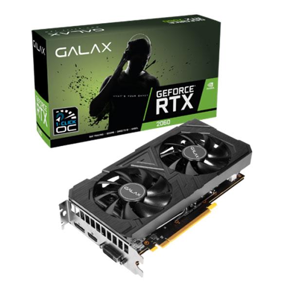 Galax GeForce RTX 2060 EX (1-Click OC) 6GB GDDR6 192-bit Gaming Graphics Card