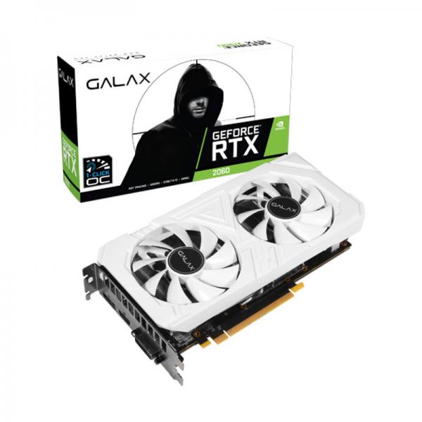 Galax GeForce RTX 2060 EX White (1-Click OC) 6GB GDDR6 192-bit Gaming Graphics Card