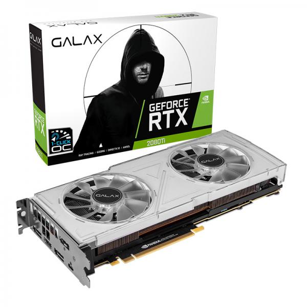 Galax GeForce RTX 2080 Ti Dual White (1-Click OC) 11GB GDDR6 352-bit Gaming Graphics Card