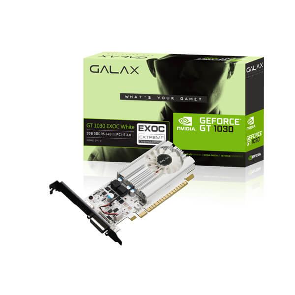 Galax GeForce GT 1030 EXOC White 2GB GDDR5 64-bit Gaming Graphics Card