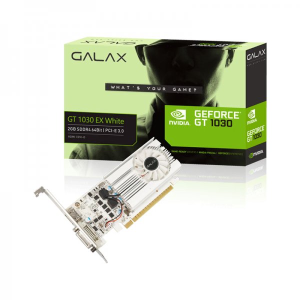 Galax Pascal Series GT 1030 EX White 2GB DDR4 64-bit Gaming Graphics Card