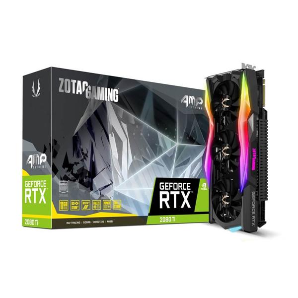 Zotac Gaming GeForce RTX 2080 Ti AMP Extreme 11GB GDDR6 352-bit Gaming Graphics Card, Active Fan Control, Metal Backplate, Spectra Lighting, ZT-T20810B-10P