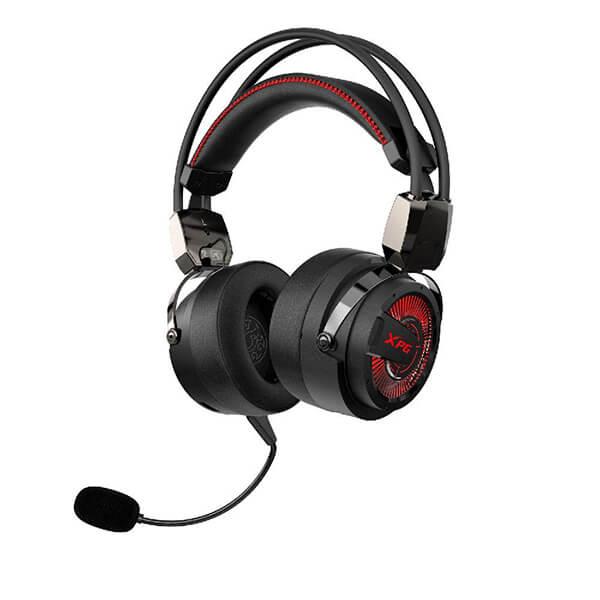 Adata XPG Precog Red LED 7.1 Virtual Surround Sound Gaming Over Ear Headset With Mic (Black)