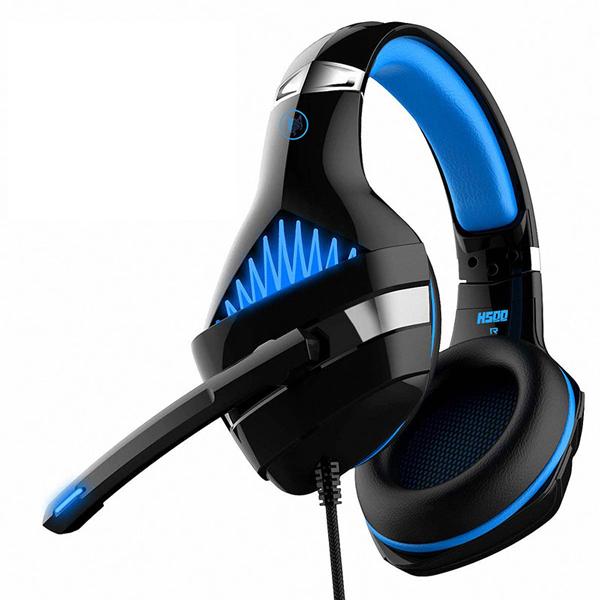 Ant Esports H500 Stereo Gaming Over Ear Headset With Mic (Black Blue)