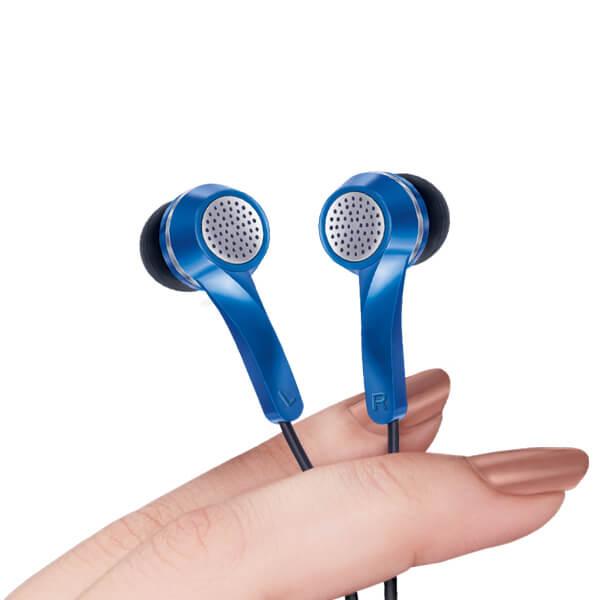 Fingers SoundGlitz Wired Earphone (Imperial Blue-Silver)