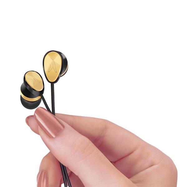 Fingers SoundZing Wired Earphone (Black-Gold)
