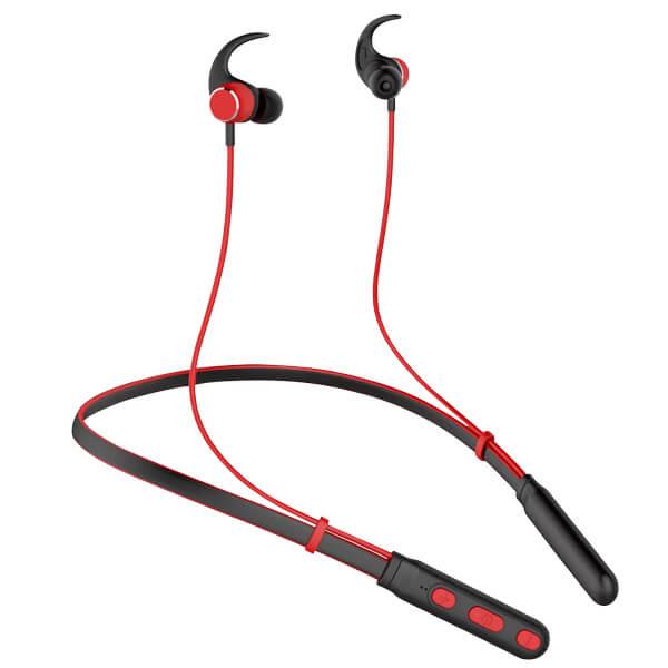Foxin FWE-101 Kollar Sports Bluetooth Wireless Neckband Earphone (Red)