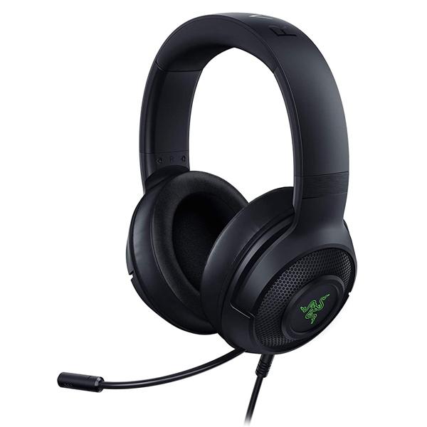 Razer Kraken V3 X 7.1 Surround Sound RGB Gaming Over Ear Headset With Mic - Black (RZ04-03750100-R3M1)