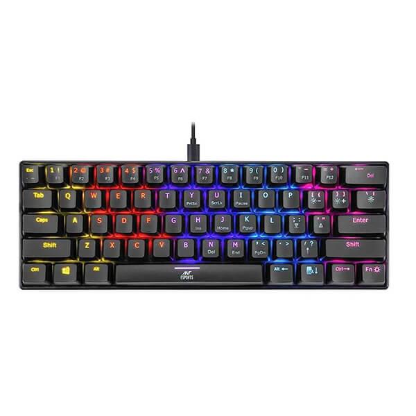 Ant Esports MK1200 Mini Wired Mechanical Gaming Keyboard Red Switches With LED Backlight