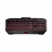 Asus Cerberus USB Membrane Gaming Keyboard With Red And Blue Backlight (Black)
