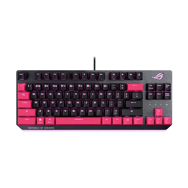 Asus ROG Strix Scope TKL Electro Punk Mechanical Gaming Keyboard Cherry MX RGB Red Switches