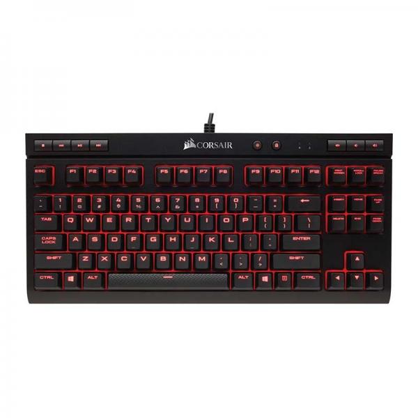 Corsair K63 Compact Mechanical Gaming Keyboard Cherry MX Red Switches With Red Backlight