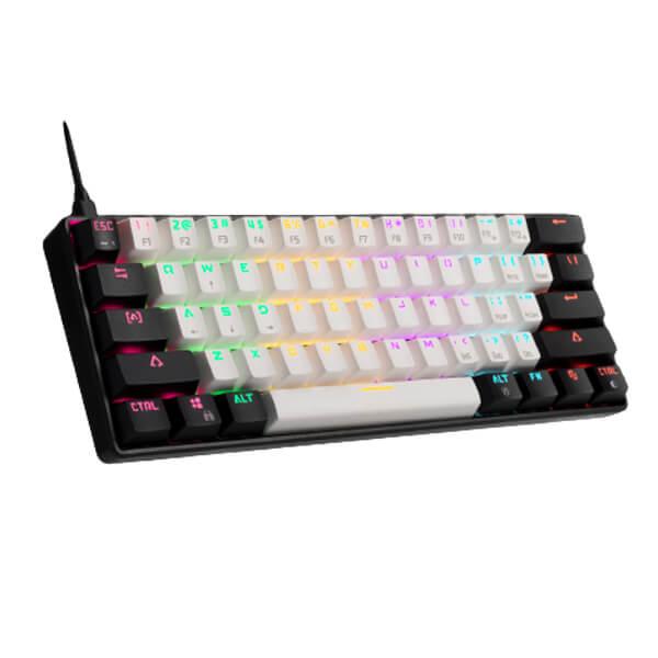 Gamdias Aura GK2 60 Persent Mechanical Gaming Keyboard (White- Black)