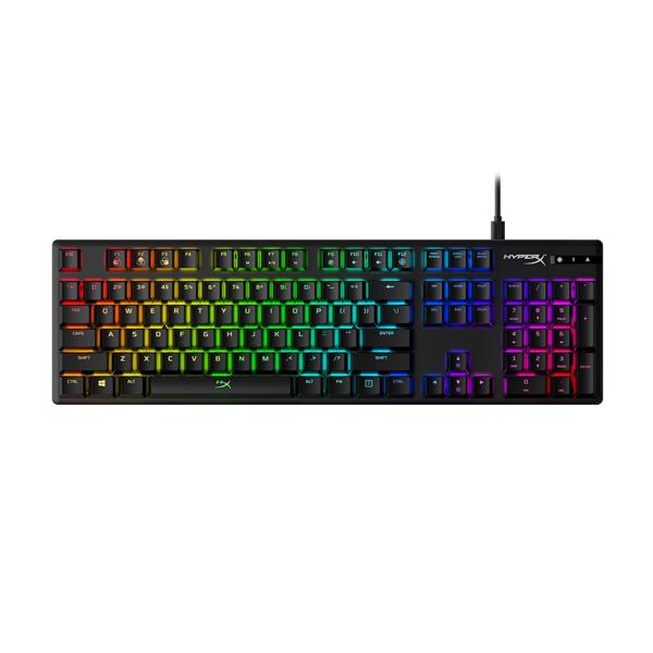 HyperX Alloy Origins - Mechanical Gaming Keyboard, RGB, HyperX Red Mechanical Switches, Compact, Portable, Durable Aluminum Body, Adjustable Feet, Advance Customization, HyperX Ngenuity Software, Onboard Memory, Black (4P4F6AA-ABA)
