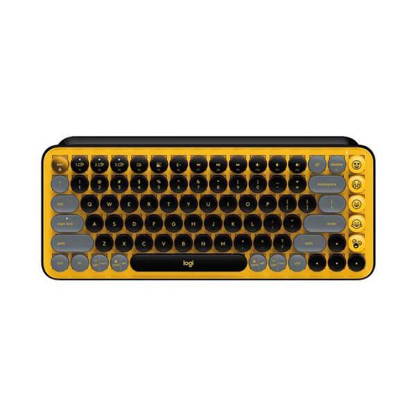 Logitech Pop Keys Wireless Mechanical Keyboard with Customizable Emoji Keys (Blast)