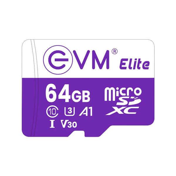 EVM Elite 64GB microSD XC Class 10 U3 V30 Memory Card