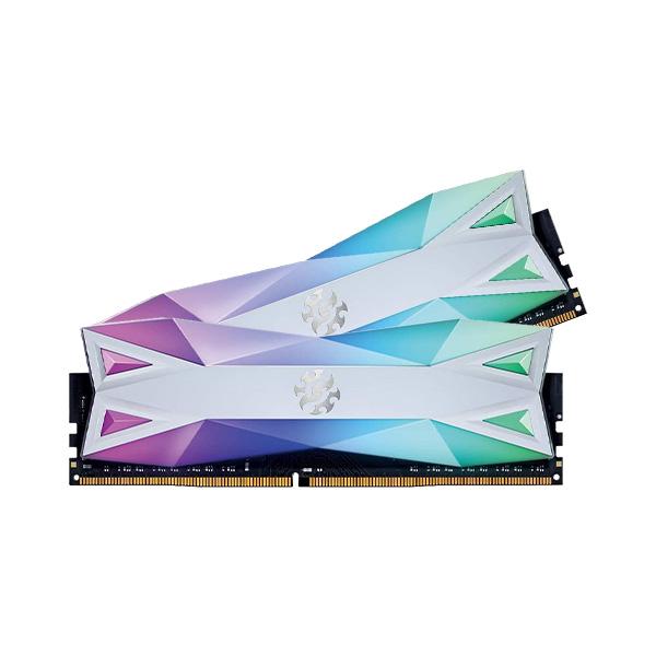 Adata AX4U3200316G16A-DW60 Desktop Ram XPG Spectrix D60G RGB Series 32GB (16GBX2) DDR4 3200MHz White