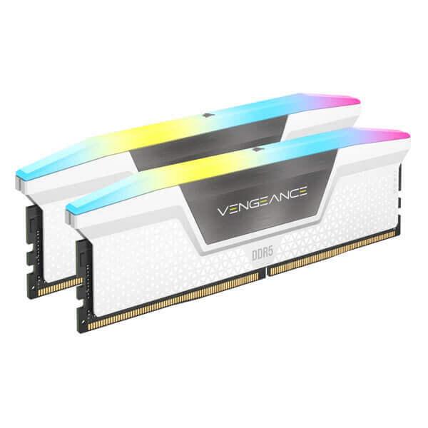 Corsair Vengeance RGB 64GB (32GBx2) DDR5 5600MHz Ram (White)
