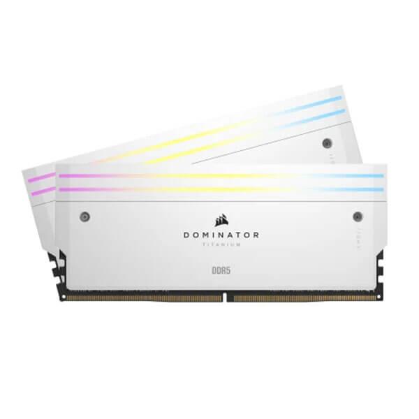 Corsair Dominator Titanium RGB DDR5 32GB (16GBx2) 7200MHz RAM (White)