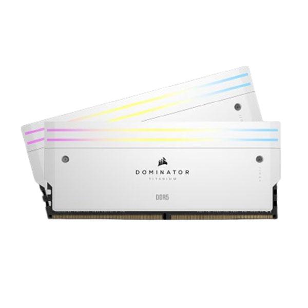 Corsair Dominator Titanium RGB DDR5 96GB (48GBx2) 6600MHz RAM (White)