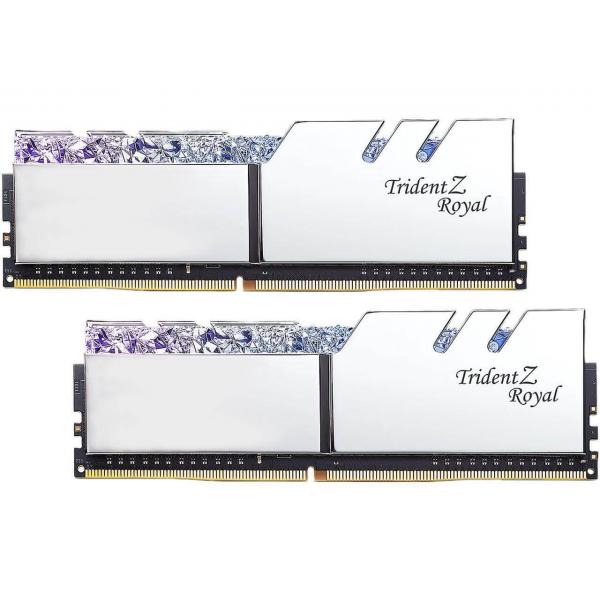 G.Skill F4-3000C16D-16GTRS Desktop Ram Trident Z Royal Series 16GB (8GBx2) DDR4 3000MHz RGB