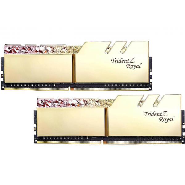 G.Skill F4-3200C16D-16GTRG Desktop Ram Trident Z Royal Series 16GB (8GBx2) DDR4 3200MHz RGB