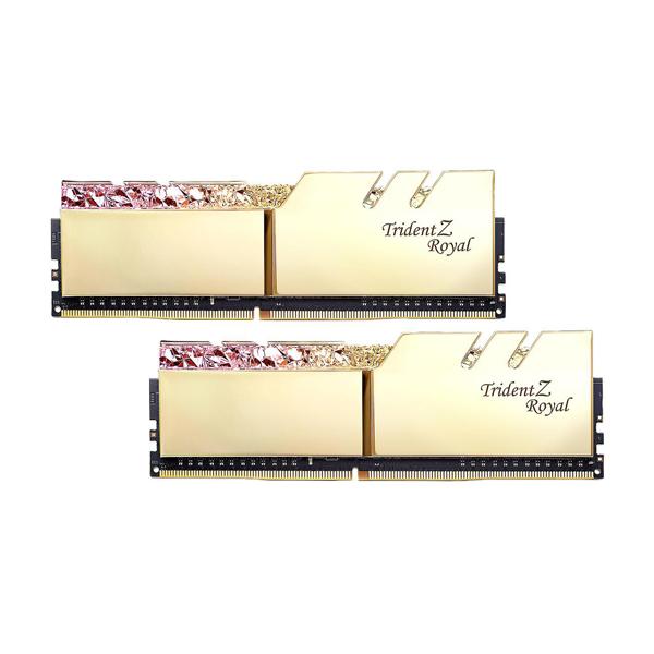 G.Skill F4-3200C16D-32GTRG Desktop Ram Trident Z Royal Series 32GB (16GBx2) DDR4 3200MHz RGB