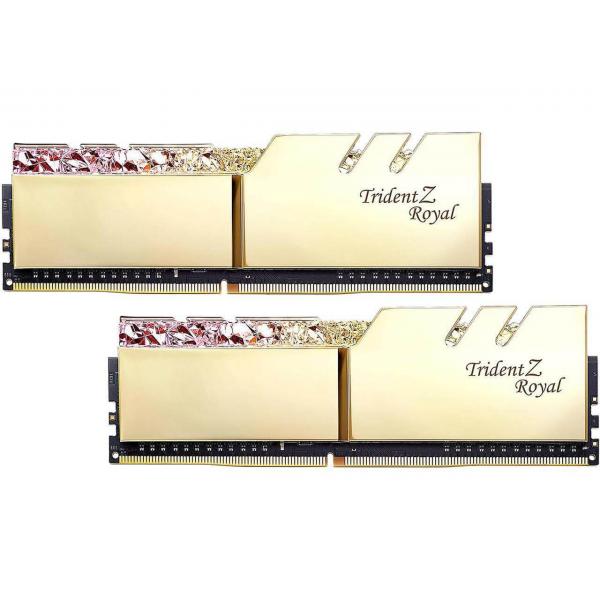 G.Skill F4-3600C18D-16GTRG Desktop Ram Trident Z Royal Series 16GB (8GBx2) DDR4 3600MHz RGB