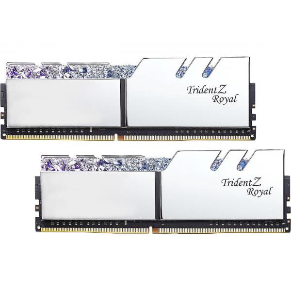 G.Skill F4-3600C18D-16GTRS Desktop Ram Trident Z Royal Series 16GB (8GBx2) DDR4 3600MHz RGB