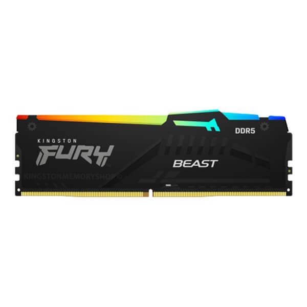 Kingston Fury Beast RGB 16GB (16GBx1) DDR5 5200MHz Black Desktop RAM