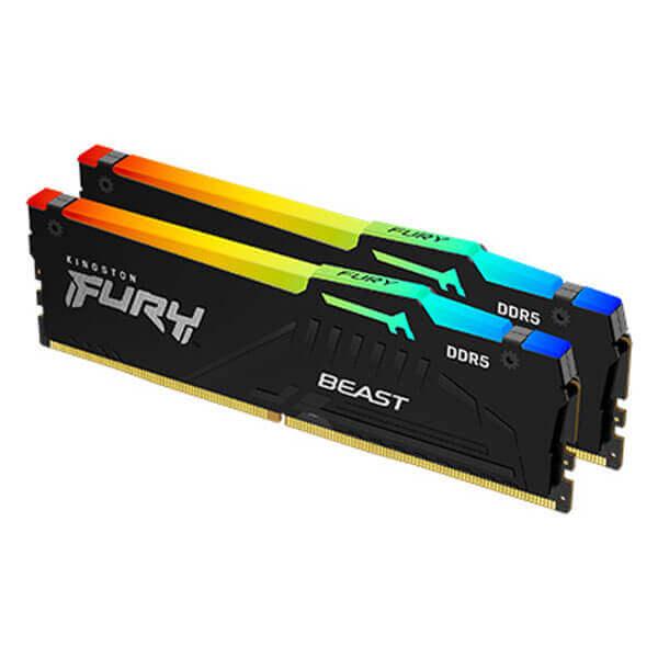 Kingston Fury Beast RGB XMP 32GB (16GBx2) DDR5 6000MHz Desktop RAM (Black)