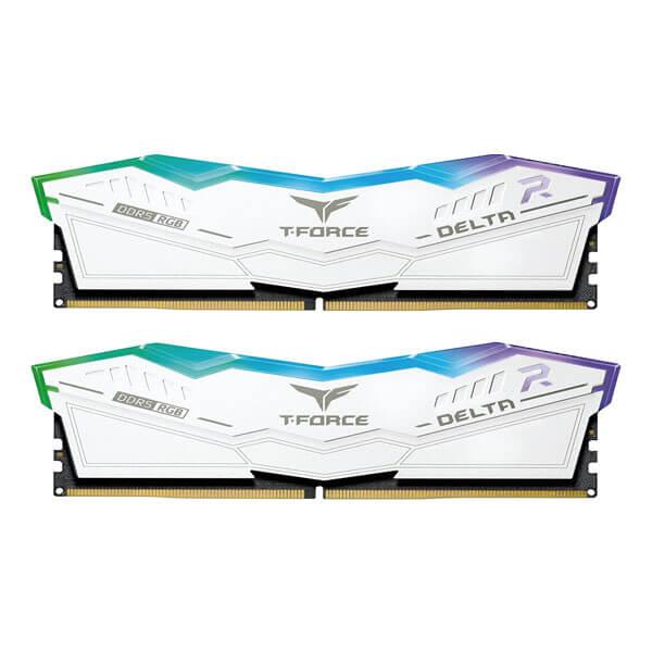 TeamGroup T-Force Delta RGB 32GB (16GBx2) DDR5 6000MHz Desktop RAM (White)