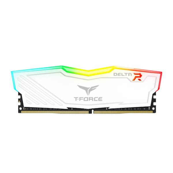 TeamGroup T-Force Delta RGB 16GB (16GBx1) DDR4 3600MHz Desktop Ram (White)