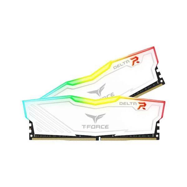 TeamGroup T-Force Delta RGB 16GB (8GBx2) DDR4 3600MHz Desktop RAM (White)