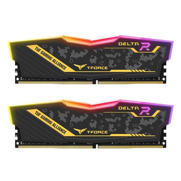TeamGroup T-Force Delta TUF Gaming Alliance RGB 16GB (8GBx2) DDR4 3200MHz Desktop RAM (Black)